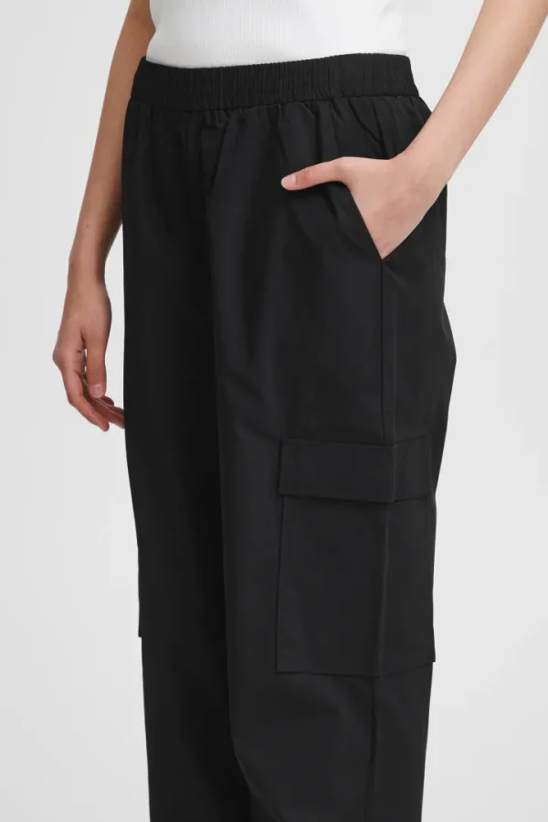 Ichi Pants<KECIA CARGO PANTS (BLACK)