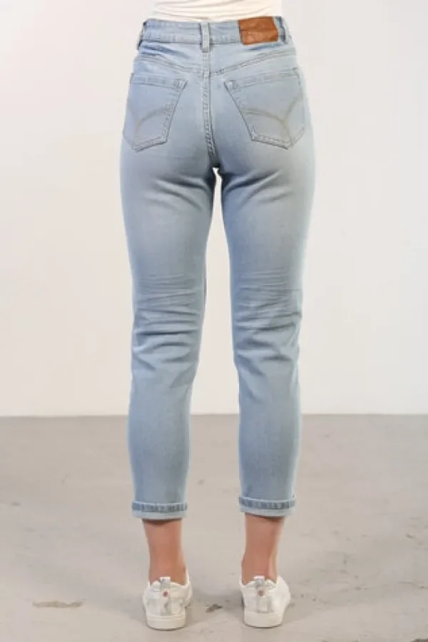 Rant & Rave Jeans<KEILE MOM JEANS SHORT LEG (LIGHT BLUE)