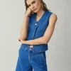 Vila Co-Ords<Kenya Denim Waistcoat (Medium Blue)
