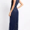 Little Mistress Occasionwear | Dresses<Kim Embellished Deco Maxi Dress (Navy)