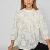 Vila Shirts & Blouses<KIMA SEQUINS TOP (CLOUD DANCER)