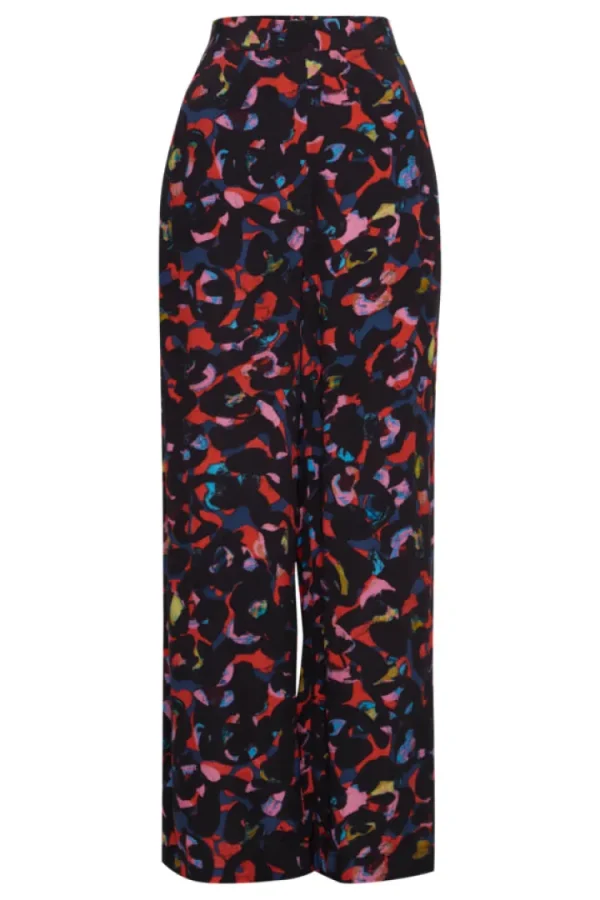 Ichi Pants<Kimli Trousers (Poppy Red Print Mix)