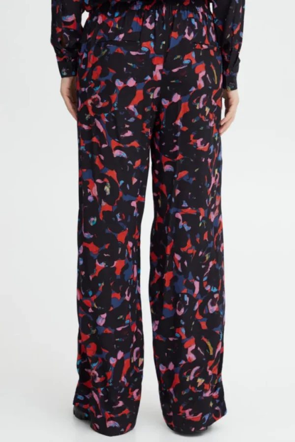 Ichi Pants<Kimli Trousers (Poppy Red Print Mix)