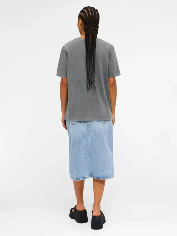 Object T-Shirts<KLARA PRINTED T-SHIRT (BLACK/ACID WASH)