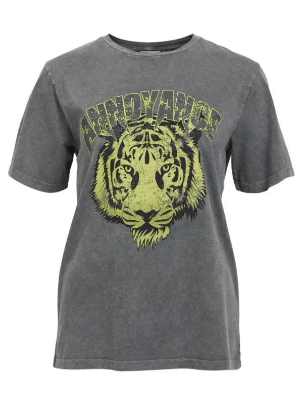 Object T-Shirts<KLARA PRINTED T-SHIRT (BLACK/ACID WASH)