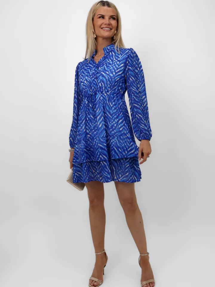 latina_mini_dress_blue_0.webp Kate & Pippa Occasionwear | Dresses<Latina Mini Dress