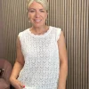 Ichi Jumpers & Cardigans<LAUNA SLEEVELESS KNITTED JUMPER (CLOUD DANCER)