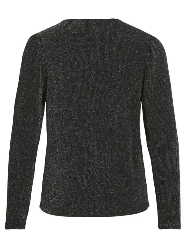 Vila Co-Ords<Leina Glitter Top ( Beauty/Silver)