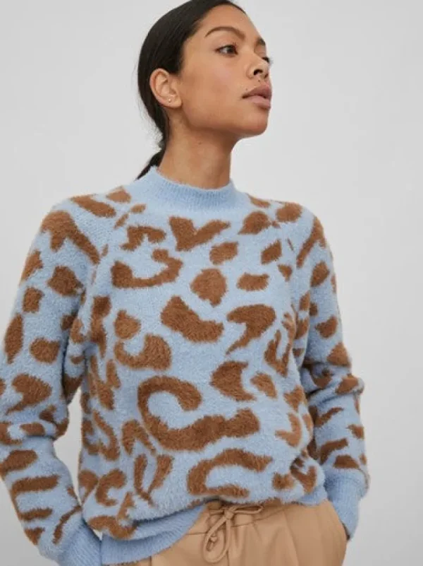 Vila Jumpers & Cardigans<Leo Knit Jumper (Blue)