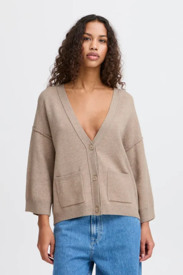 Ichi Jumpers & Cardigans<Lia Cardigan (String Melange)