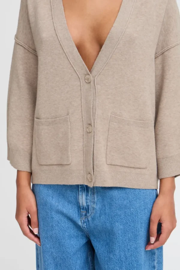 Ichi Jumpers & Cardigans<Lia Cardigan (String Melange)