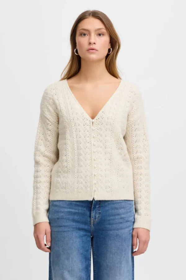 Ichi Jumpers & Cardigans<Liana Cardigan (Almond Milk)