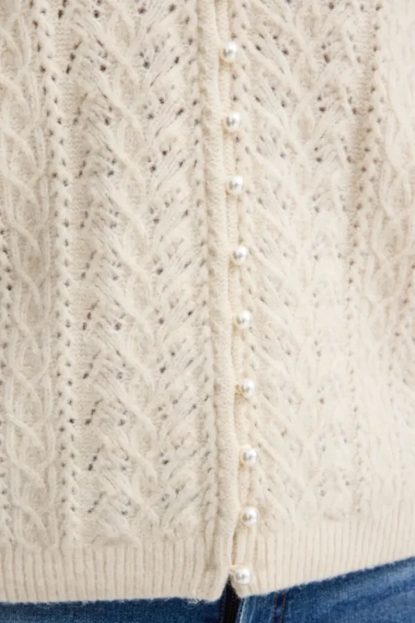 Ichi Jumpers & Cardigans<Liana Cardigan (Almond Milk)