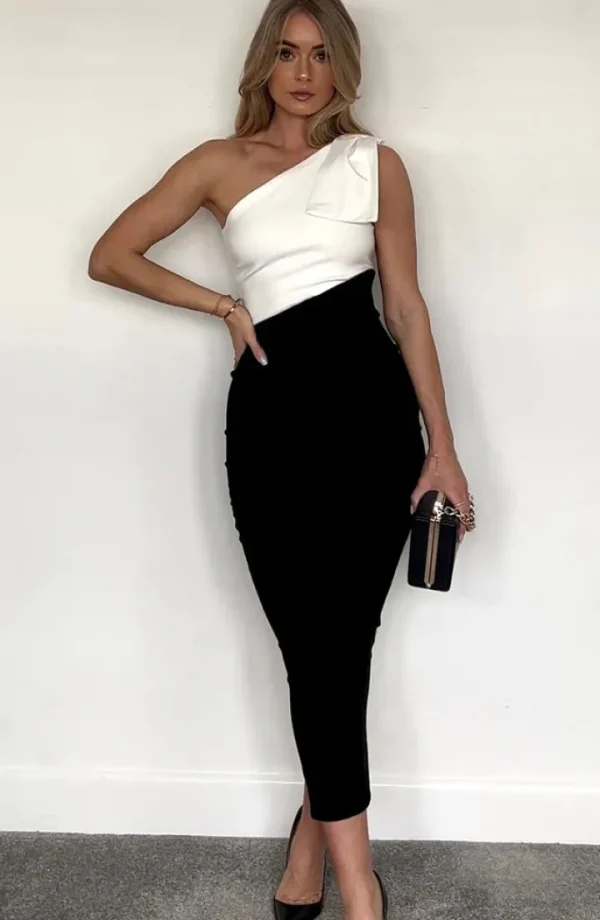 Vesper Occasionwear<LIBBY MIDAXI DRESS (MONOCHROME)