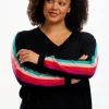 Sugarhill Jumpers & Cardigans<LIBBY V-NECK JUMPER (BLACK)