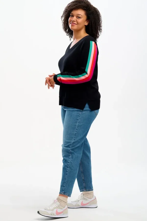 Sugarhill Jumpers & Cardigans<LIBBY V-NECK JUMPER (BLACK)
