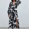 Pretty Lavish Occasionwear | Dresses<Lilianna Balloon Sleeve Midaxi Dress ( Abstract)