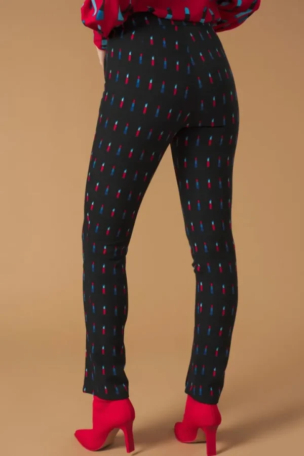Minueto Pants<LIPSTICK TROUSERS (BLACK/MULTI)