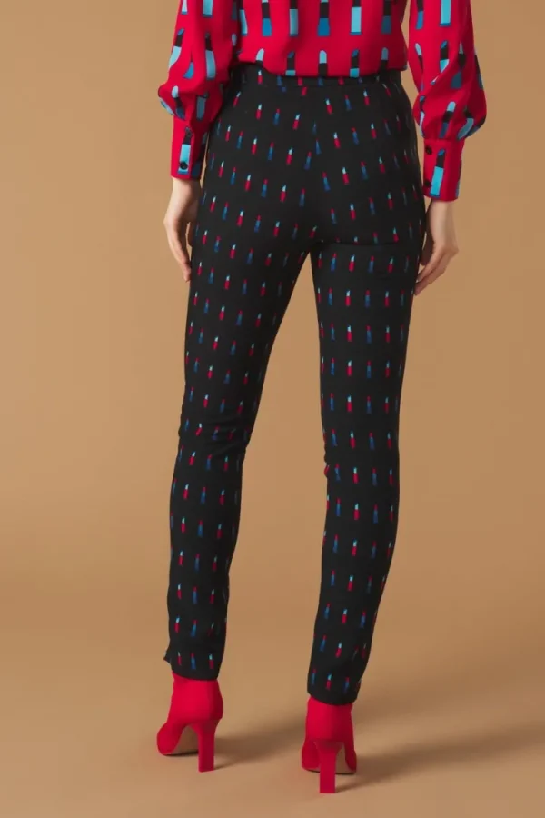 Minueto Pants<LIPSTICK TROUSERS (BLACK/MULTI)