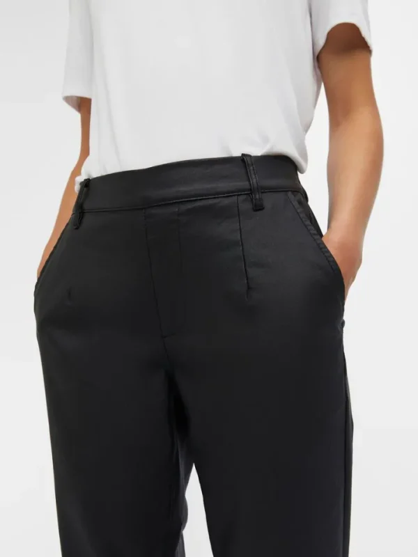 Object Pants<Lisa Coated Pants (Black)