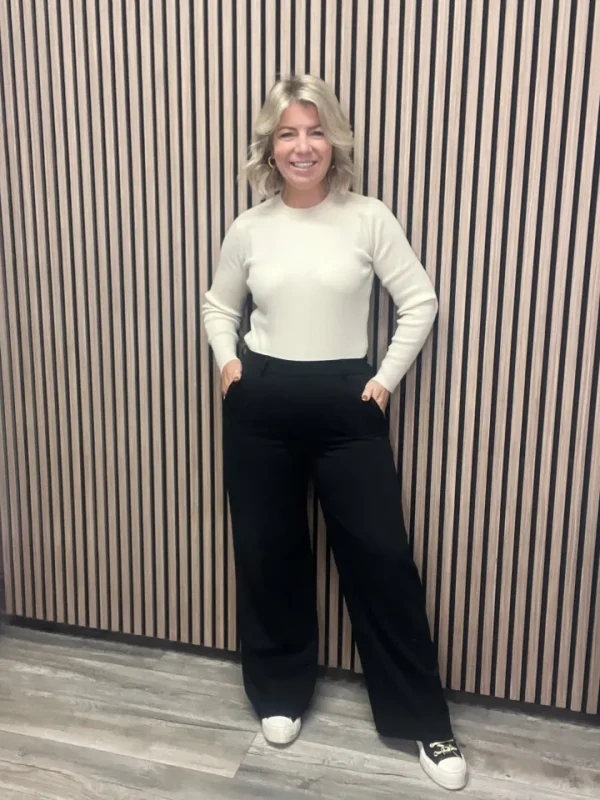 Object Pants<Lissey Wide Leg Pants (Black)