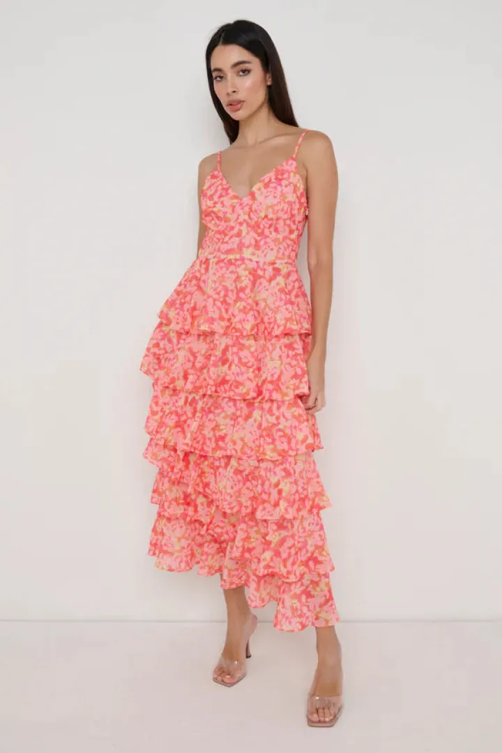 lissy_ruffle_midaxi_dress_1.webp Pretty Lavish Occasionwear<LISSY RUFFLE MIDAXI DRESS (ORANGE/PINK)