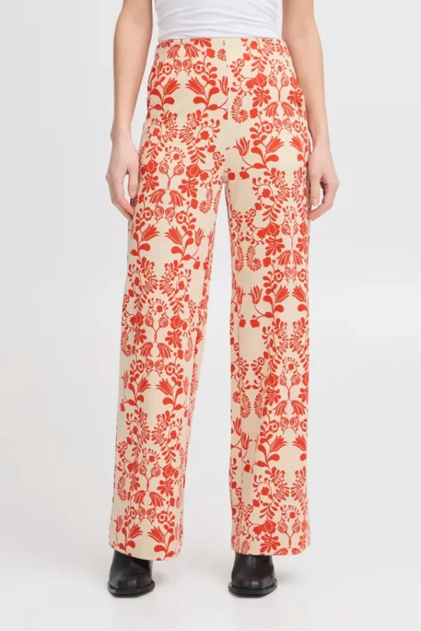 Ichi Pants | Co-Ords<Lizzy Wide Leg Pants (Fiesta Flower)