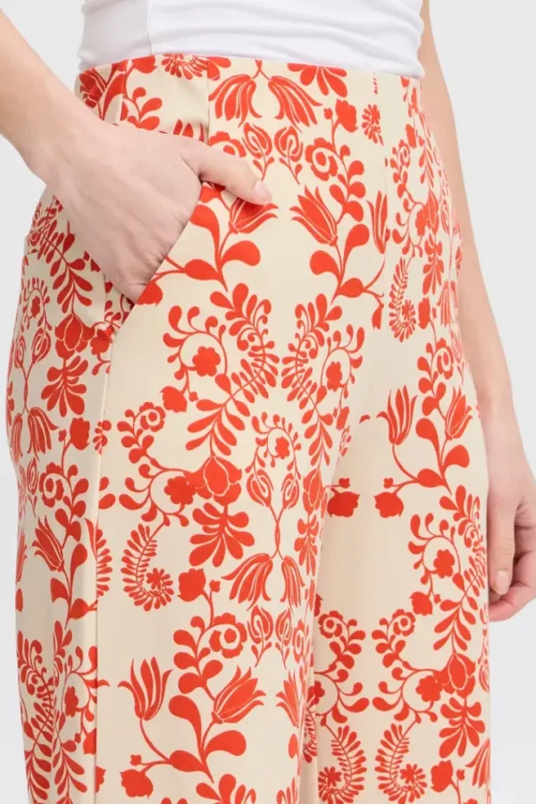 Ichi Pants | Co-Ords<Lizzy Wide Leg Pants (Fiesta Flower)