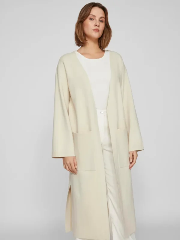 Vila Jumpers & Cardigans<LOLO L/S KNIT CARDIGAN (CREAM)
