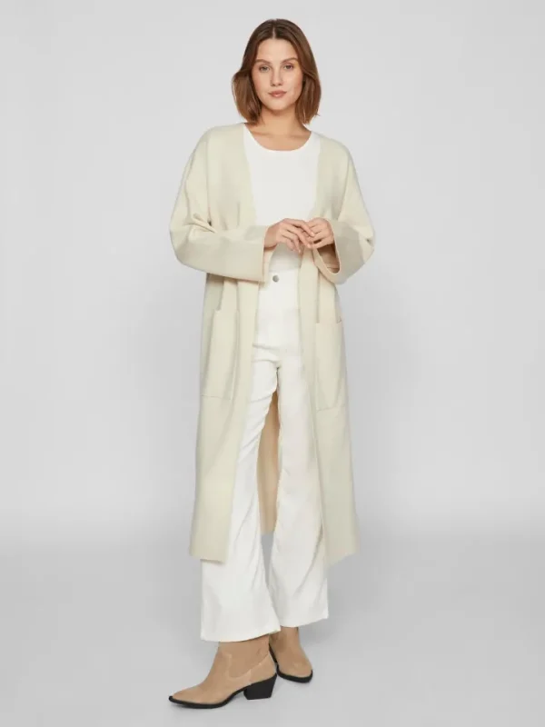 Vila Jumpers & Cardigans<LOLO L/S KNIT CARDIGAN (CREAM)