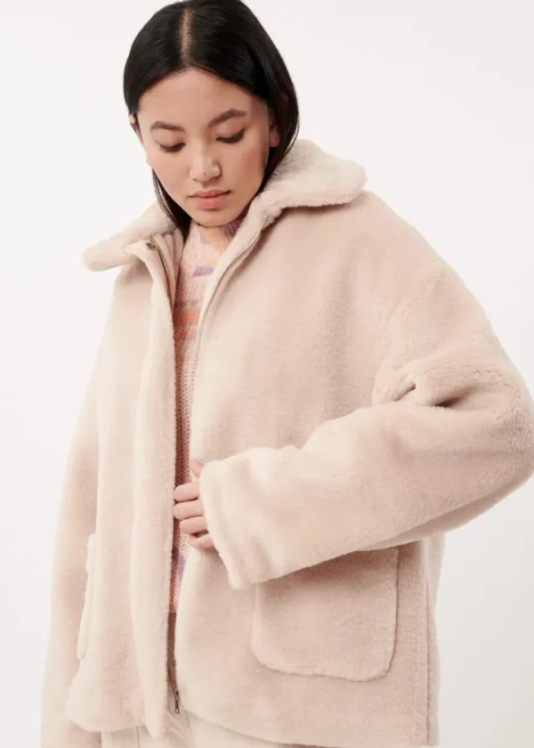 Frnch Coats<Lonnie Faux Fur Coat (Cream)