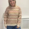 Ichi Jumpers & Cardigans<LOUISA JUMPER (OATMEAL MELANGE)