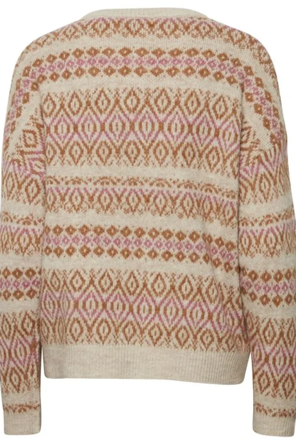Ichi Jumpers & Cardigans<LOUISA JUMPER (OATMEAL MELANGE)