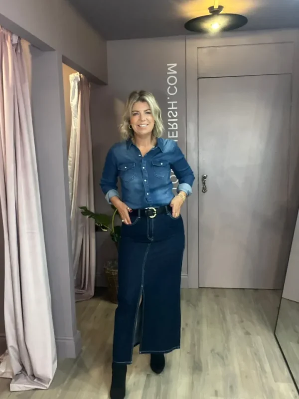 Vila Shirts & Blouses<Luca Denim Shirt (Dark Wash)