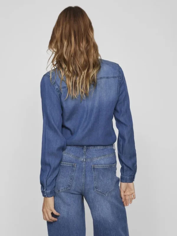 Vila Shirts & Blouses<Luca Denim Shirt (Dark Wash)