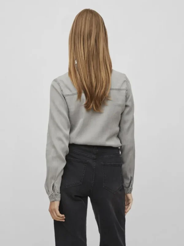 Vila Shirts & Blouses<Luca Denim Shirt (Light Grey)