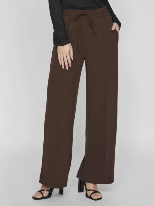 Vila Pants<Luna Wide Leg Pants (Coffee Bean)