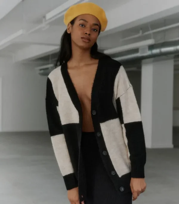 Ichi Jumpers & Cardigans<LURA CARDIGAN (METEORITE CHECK)