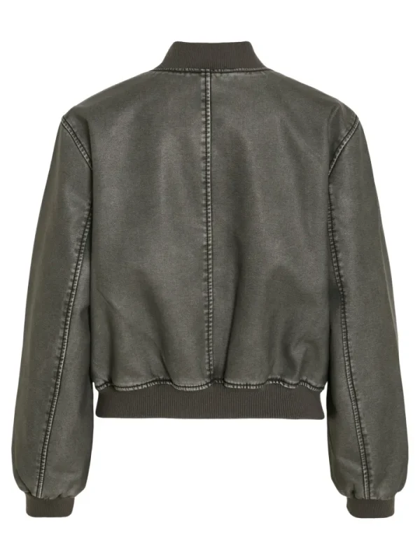 Vila Jackets<MACKA WASHED BOMBER JACKET (GREY)d