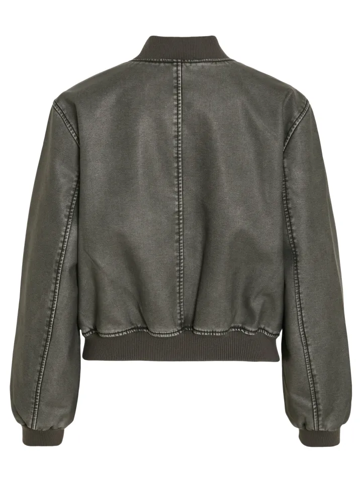 macka_washed_bomber_jacke_7.webp Vila Jackets<MACKA WASHED BOMBER JACKET (GREY)d