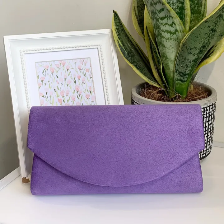 maddie_suede_clutch_vario_4.webp Wsl 8 Bags & Purses<MADDIE SUEDE CLUTCH (VARIOUS COLOURS)