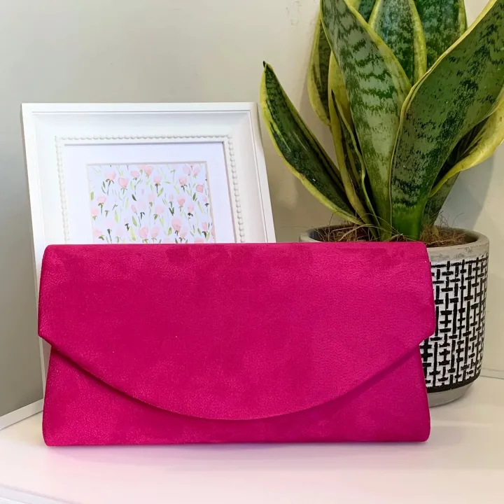 maddie_suede_clutch_vario_5.webp Wsl 8 Bags & Purses<MADDIE SUEDE CLUTCH (VARIOUS COLOURS)