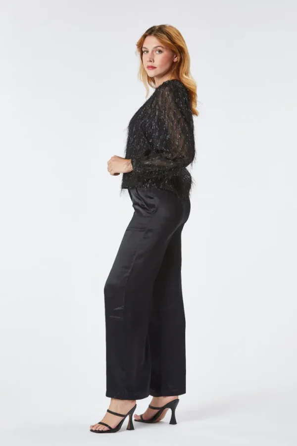 Zibi Shirts & Blouses<Maden Long Sleeve Striped Blouse (Black)