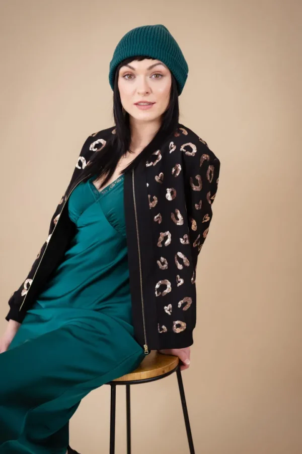 Oh Molly Jackets<Maeve Bomber Jacket (Black)