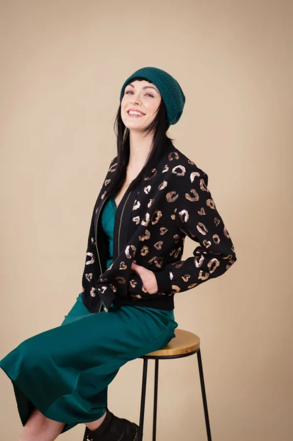 Oh Molly Jackets<Maeve Bomber Jacket (Black)