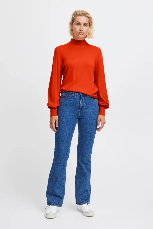Ichi Jumpers & Cardigans<MAFAH JUMPER (ORANGE)