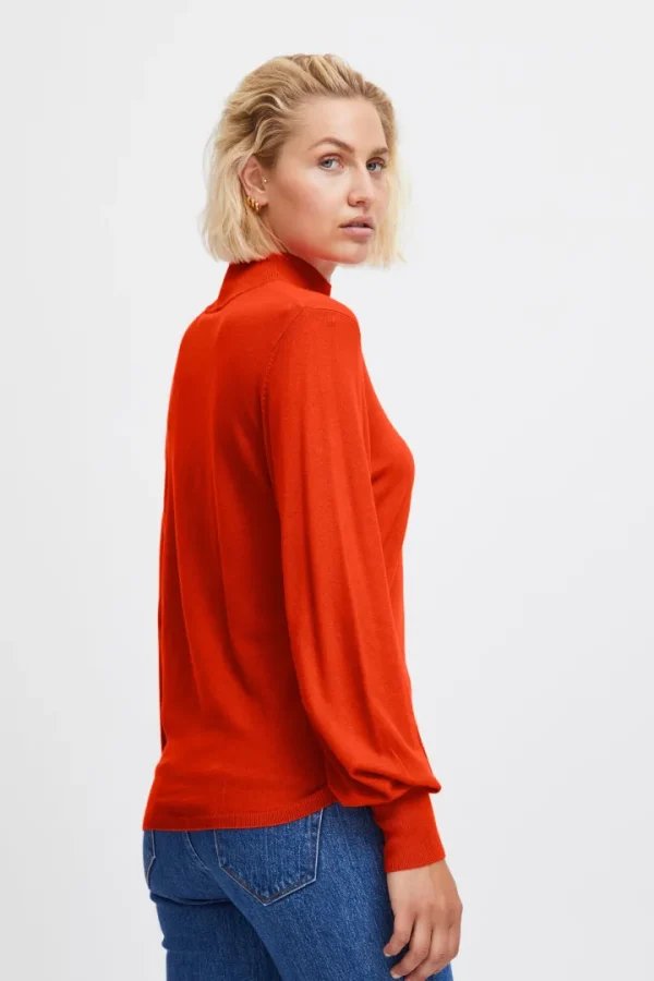 Ichi Jumpers & Cardigans<MAFAH JUMPER (ORANGE)