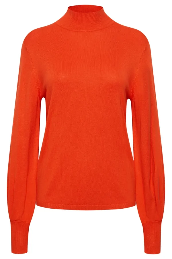 Ichi Jumpers & Cardigans<MAFAH JUMPER (ORANGE)
