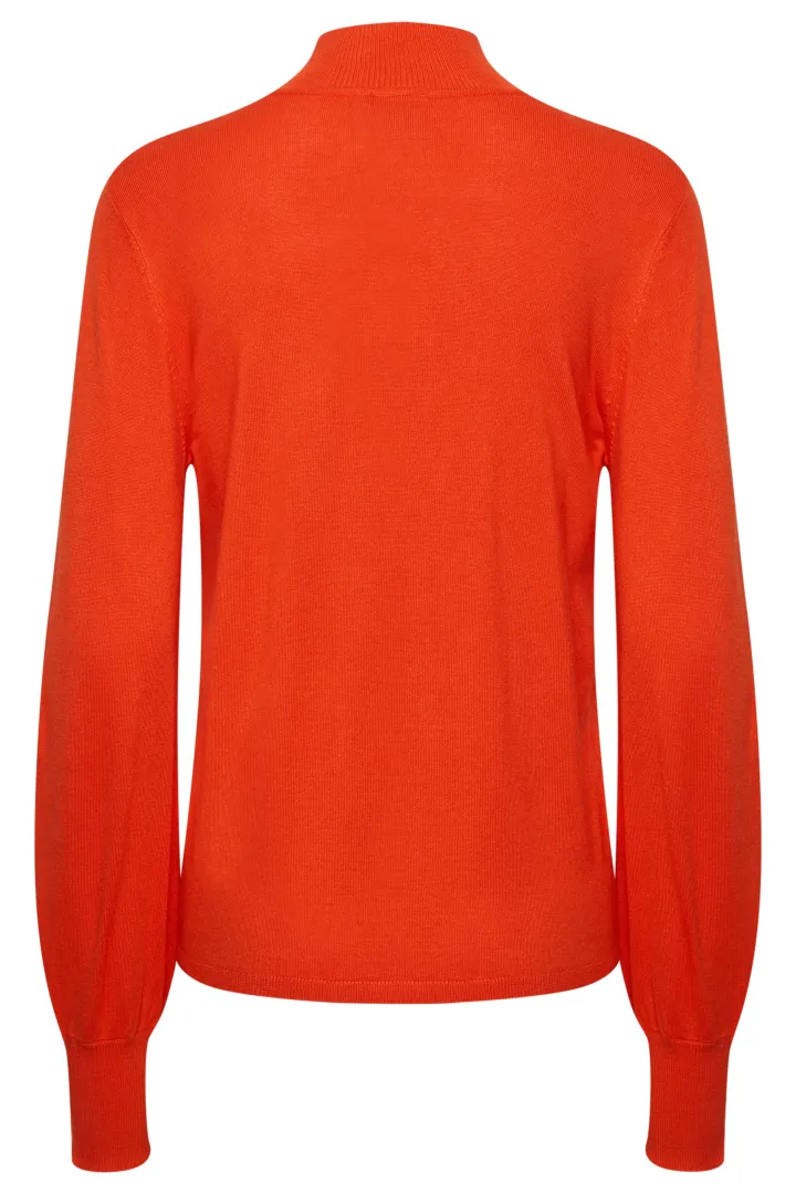 mafah_jumper_orange_5.webp Ichi Jumpers & Cardigans<MAFAH JUMPER (ORANGE)