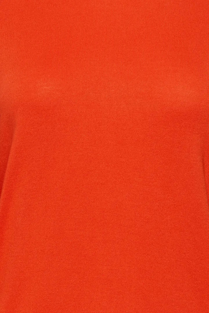 mafah_jumper_orange_6.webp Ichi Jumpers & Cardigans<MAFAH JUMPER (ORANGE)
